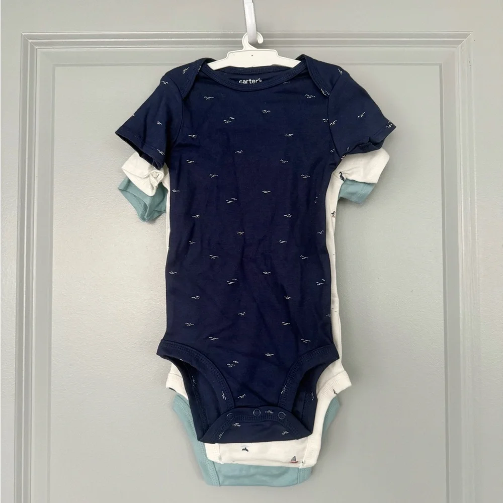 NWT Carter's 3 Pack Short Sleeve One-Piece Bodysuits